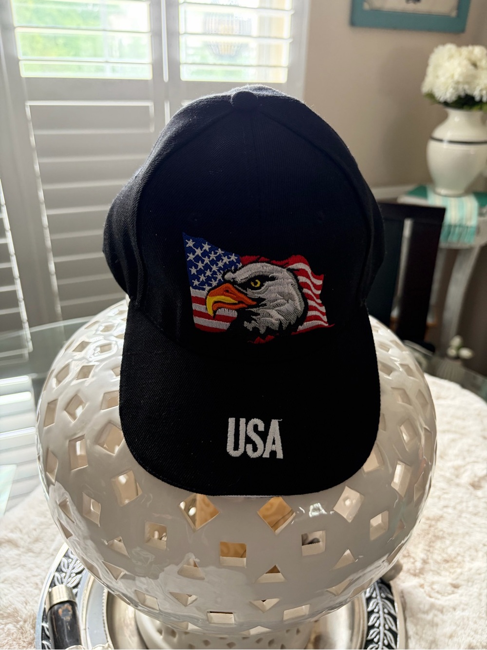 New Black USA Eagle Flag Baseball Cap